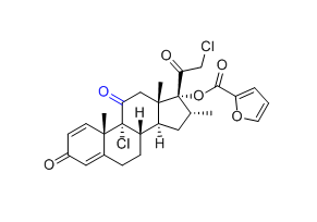 糠酸莫米松杂质19,(8S,9R,10S,13S,14S,16R,17R)-9-chloro-17-(2-chloroacetyl)-10,13,16-trimethyl-3,11-dioxo-6,7,8,9,10,11,12,13,14,15,16,17-dodecahydro-3H-cyclopenta[a]phenanthren-17-yl furan-2-carboxylate