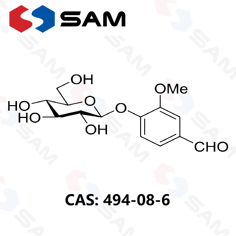 4-(β-D-葡萄糖基)-3-甲氧基苯甲醛,4-(β-D-Glucopyranosyloxy)-3-Methoxybenzaldehyde