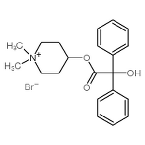 溴帕拉喷酯,(1,1-dimethylpiperidin-1-ium-4-yl) 2-hydroxy-2,2-diphenylacetate,bromide