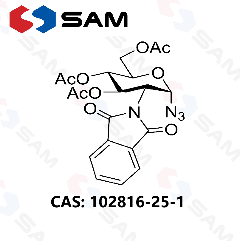 3,4,6-三-O-乙酰基-2-脱氧-2-邻苯二甲酰亚胺基-α-D-叠氮化吡喃葡萄糖,3,4,6-Tri-O-acetyl-2-deoxy-2-phthalimido-α-D-glucopyranosyl Azide