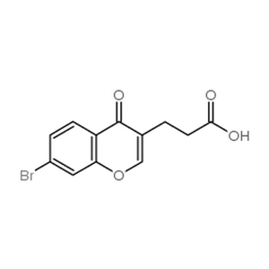 6-溴色酮-3-丙酸,3-(6-bromo-4-oxochromen-3-yl)propanoic acid