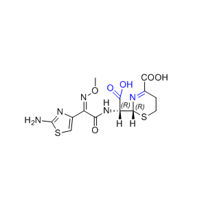 頭孢唑肟雜質(zhì)04,(R)-2-((S)-((Z)-2-(2-aminothiazol-4-yl)-2-(methoxyimino)acetamido)(carboxy)methyl)-3,6-dihydro-2H-1,3-thiazine-4-carboxylic acid