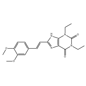(E)-8-[2-(3,4-二甲氧基苯基)乙烯基]-1,3-二乙基-3,7-二氢-1H-嘌呤-2,6-二酮,(E)-8-(3,4-Dimethoxystyryl)-1,3-diethyl-1H-purine-2,6(3H,7H)-dione