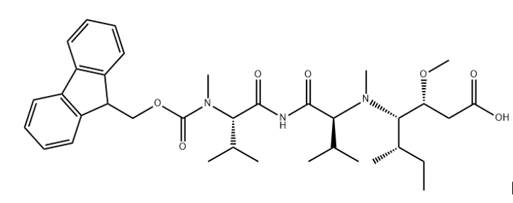 FMOC-3AA-OH,(5S,9S,11S,12R)-11-((S)-sec-butyl)-1-(9H-fluoren-9-yl)-5,9-diisopropyl-12-Methoxy-4,10-diMethyl-3,6,8-trioxo-2-oxa-4,7,10-triazatetradecan-14-oic acid