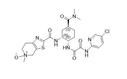 依度沙班雜質N,(S)-2-(((1R,2S,5S)-2-(2-((5-chloropyridin-2-yl)amino)-2-oxoacetamido)-5-(dimethylcarbamoyl)cyclohexyl)carbamoyl)-5-methyl-4,5,6,7-tetrahydrothiazolo[5,4-c]pyridine 5-oxide