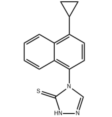 LESINURAD中间体,4-(4-cyclopropylnaphthalen-1-yl)-1H-1,2,4-triazole-5(4H)-thione