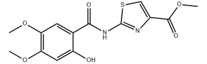 2 - [(2 - 羥基-4,5 - 二甲氧基苯甲?；?氨基] -4 - 噻唑羧酸甲酯,2-[(2-Hydroxy-4,5-dimethoxybenzoyl)amino]-1,3-thiazole-4-carboxylic acid methyl ester