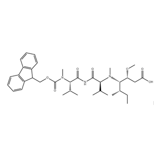 FMOC-3AA-OH,(5S,9S,11S,12R)-11-((S)-sec-butyl)-1-(9H-fluoren-9-yl)-5,9-diisopropyl-12-Methoxy-4,10-diMethyl-3,6,8-trioxo-2-oxa-4,7,10-triazatetradecan-14-oic acid