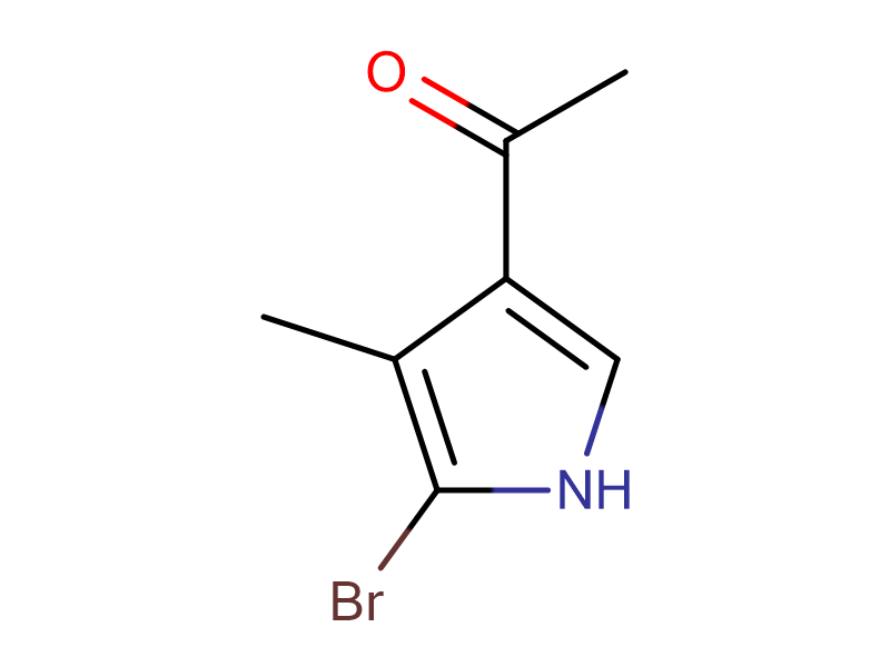 1-(5-溴-4-甲基-1H-吡咯)-3-乙酮,1-(5-Bromo-4-methyl-1H-pyrrol-3-yl)ethanone