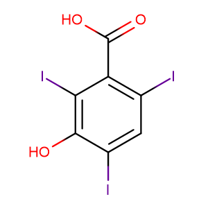 3-羟基-2,4,6-三碘苯甲酸,3-HYDROXY-2,4,6-TRIIODOBENZOIC ACID