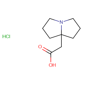 双稠吡咯啶-9-盐酸盐,Tetrahydro-1H-pyrrolizine-7a(5H)-acetic acid hydrochloride