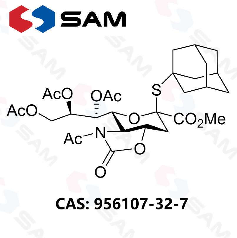 5-乙酰氨基-7,8,9-三-O-乙酰基-5-N,4-O-羰基-2-S-金刚烷基-2-硫代-α-神经氨酸甲酯,5-Acetamido-7,8,9-tri-O-acetyl-5-N,4-O-carbonyl-2-S-adamantanyl-2-thio-α-neuraminic Acid Methyl Ester