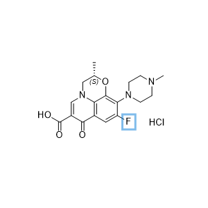 左氧氟沙星杂质32（盐酸盐）,(S)-9-fluoro-2-methyl-10-(4-methylpiperazin-1-yl)-7-oxo-2,3-dihydro-7H-[1,4]oxazino[2,3,4-ij]quinoline-6-carboxylic acid hydrochloride