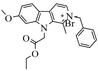2-benzyl-9-(2-ethoxy-2-oxoethyl)-7-methoxy-1-methyl-9H-pyrido[3,4-b]indol-2-ium,2-benzyl-9-(2-ethoxy-2-oxoethyl)-7-methoxy-1-methyl-9H-pyrido[3,4-b]indol-2-ium