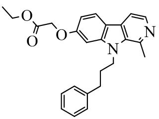 ethyl 2-((1-methyl-9-(3-phenylpropyl)-9H-pyrido[3,4-b]indol-7-yl)oxy)acetate,ethyl 2-((1-methyl-9-(3-phenylpropyl)-9H-pyrido[3,4-b]indol-7-yl)oxy)acetate