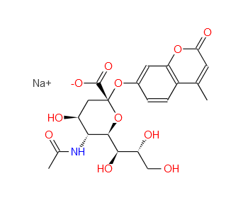 4-甲基香豆素基-α-D-唾液酸钠盐,2'-(4-METHYLUMBELLIFERYL)-ALPHA-D-N-ACETYLNEURAMINIC ACID SODIUM SALT