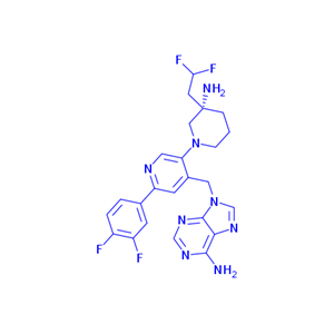 NSD2 inhibitor-2,(S)-9-((5-(3-amino-3-(2,2-difluoroethyl)piperidin-1-yl)-2-(3,4-difluorophenyl)pyridin-4-yl)methyl)-9H-purin-6-amine