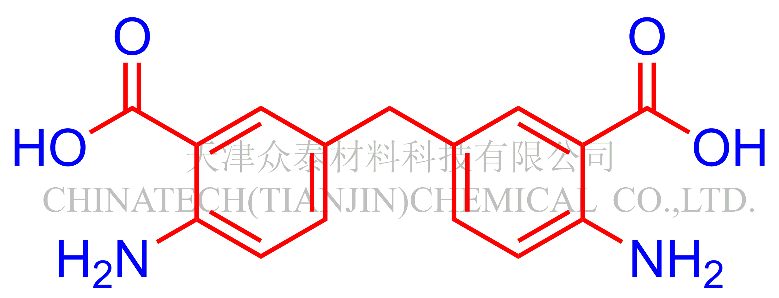 6,6'-双氨基-3,3'-甲叉基二苯甲酸(MBAA),6,6'-Diaminodiphenylmethane-3,3'-dicarboxylic acid (MBAA)