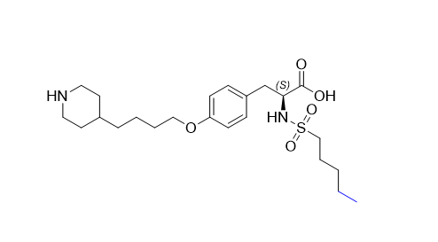 替罗非班杂质05,(S)-2-(pentylsulfonamido)-3-(4-(4-(piperidin-4-yl)butoxy)phenyl)propanoic acid