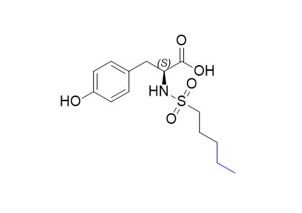 替罗非班杂质13,(S)-3-(4-hydroxyphenyl)-2-(pentylsulfonamido)propanoic acid