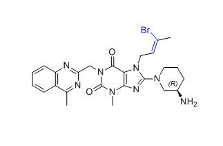 利格列汀杂质10,(R,Z)-8-(3-aminopiperidin-1-yl)-7-(3-bromobut-2-en-1-yl)-3-methyl-1-((4-methylquinazolin-2-yl)methyl)-3,7-dihydro-1H-purine-2,6-dione