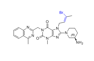 利格列汀雜質(zhì)10,(R,Z)-8-(3-aminopiperidin-1-yl)-7-(3-bromobut-2-en-1-yl)-3-methyl-1-((4-methylquinazolin-2-yl)methyl)-3,7-dihydro-1H-purine-2,6-dione