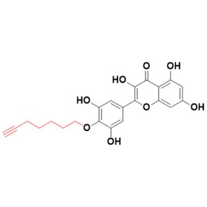 端炔杨梅素-5,2-(4-(hept-6-yn-1-yloxy)-3,5-dihydroxyphenyl)-3,5,7-trihydroxy-4H-chromen-4-one