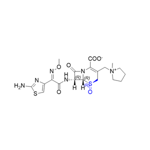 頭孢吡肟雜質(zhì)04,(5R,6R,7R)-7-((Z)-2-(2-aminothiazol-4-yl)-2-(methoxyimino)acetamido)-3-((1-methylpyrrolidin-1-ium-1-yl)methyl)-8-oxo-5-thia-1-azabicyclo[4.2.0]oct-2-ene-2-carboxylate 5-oxide