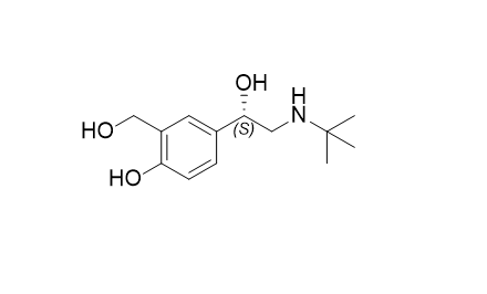 沙丁醇胺杂质32,(S)-4-(2-(tert-butylamino)-1-hydroxyethyl)-2-(hydroxymethyl)phenol