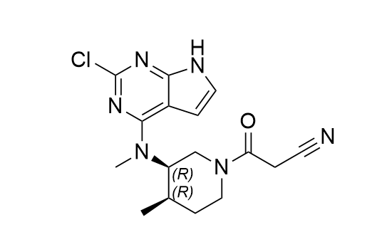 托法替尼杂质21,3-((3R,4R)-3-((2-chloro-7H-pyrrolo[2,3-d]pyrimidin-4-yl)(methyl) amino)-4-methylpiperidin-1-yl)-3-oxopropanenitrile