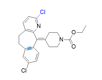 氯雷他定杂质18,ethyl 4-(2,8-dichloro-5,6-dihydro-11H-benzo[5,6]cyclohepta[1,2-b]pyridin-11-ylidene)piperidine-1-carboxylate