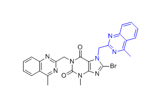 利格列汀杂质26,8-bromo-3-methyl-1,7-bis((4-methylquinazolin-2-yl)methyl)-3,7-dihydro-1H-purine-2,6-dione