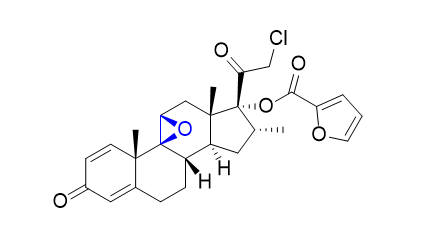 糠酸莫米松杂质29,(4aS,4bS,5aS,6aS,7R,8R,9aS,9bS)-7-(2-chloroacetyl)-4a,6a,8-trimethyl-2-oxo-2,4a,5a,6,6a,7,8,9,9a,9b,10,11-dodecahydrocyclopenta[1,2]phenanthro[4,4a-b]oxiren-7-yl furan-2-carboxylate