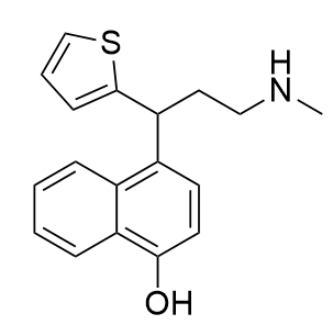 度洛西汀杂质C,4-(3-(methylamino)-1-(thiophen-2-yl)propyl)naphthalen-1-ol