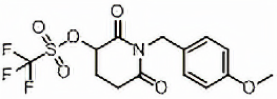 Methanesulfonic acid, 1,1,1-trifluoro-, 1-[(4-methoxyphenyl)methyl]-2,6-dioxo-3-piperidinyl ester,Methanesulfonic acid, 1,1,1-trifluoro-, 1-[(4-methoxyphenyl)methyl]-2,6-dioxo-3-piperidinyl ester