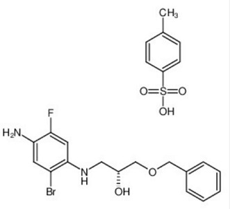 (R)-4-(3-芐氧基-2-羥基丙基)氨基)-5-溴-2-氟苯胺 對甲苯磺酸鹽,(R)-4-(3-(benzyloxy)-2-Hydroxypropyl)amina)-5-bromo-2-fluorobenzenaminium 4-methyl benzenesulfonate