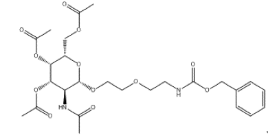 （N-Cbz氨基乙氧基）乙基-1，半乳糖胺四乙酸酯,Carbamic acid, N-[2-[2-[[3,4,6-tri-O-acetyl-2-(acetylamino)-2-deoxy-β-D-galactopyranosyl] oxy] ethoxy]ethyl]-, phenylmethyl ester