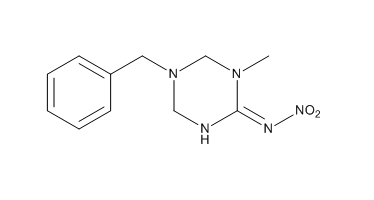 1,3,5-Triazin-2-amine, 1,4,5,6-tetrahydro-1-methyl-N-nitro-5-(phenylmethyl)-