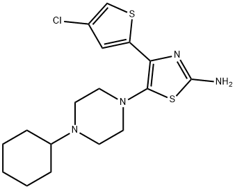 4-(4-氯噻吩-2-基)-5-(4-环己基哌嗪-1-基)噻唑-2-胺,4-(4-chlorothiophen-2-yl)-5-(4-cyclohexylpiperazin-1-yl)thiazol-2-amine