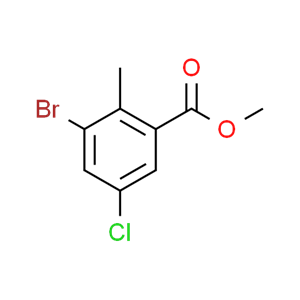 3-溴-5-氯-2-甲基苯甲酸甲酯,methyl 3-bromo-5-chloro-2-methylbenzoate
