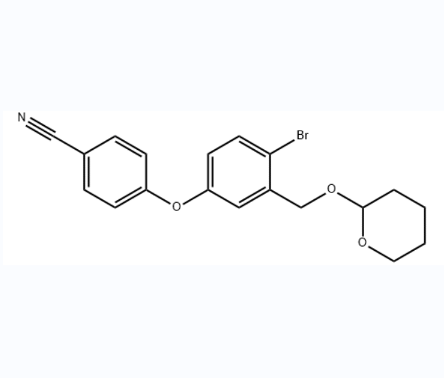 4- [4-溴-3-(四氢 - 吡喃-2-基氧基甲基) - 苯氧基] - 苄腈,4-[4-Bromo-3-[[(tetrahydro-2H-pyran-2-yl)oxy]methyl] phenoxy]benzonitrile