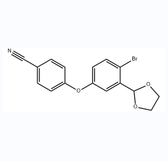 4-[4-溴-3-(1,3-二氧杂环戊烷-2-基)苯氧基]苯甲腈,4-[4-Bromo-3-(1,3-dioxolan-2-yl)phenoxy]benzonitrile