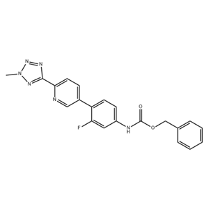 特地唑咹中间体,N-[3-Fluoro-4-[6-(2-methyl-2H-tetrazol-5-yl)-3-pyridinyl] phenyl] carb amic acid phenylmethyl ester