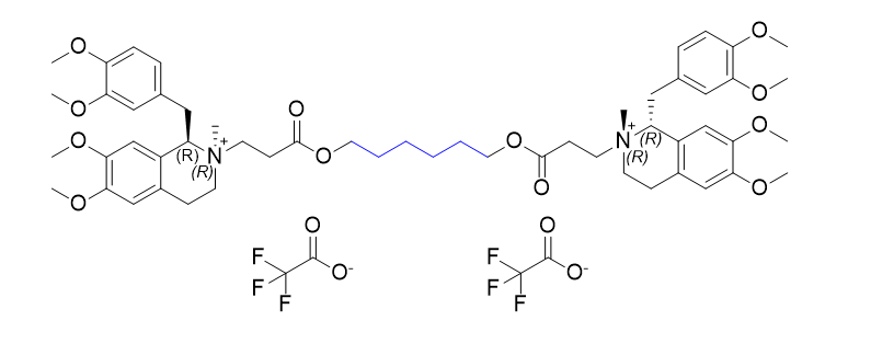 苯磺順阿曲庫(kù)銨雜質(zhì)12（三氟乙酸鹽）,(1R,1'R,2R,2'R)-2,2'-((hexane-1,6-diylbis(oxy))bis(3-oxopropane-3,1- diyl))bis(1-(3,4-dimethoxybenzyl)-6,7-dimethoxy-2-methyl-1,2,3,4- tetrahydroisoquinolin-2-ium) 2,2,2-trifluoroacetate