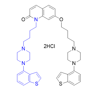 依匹哌唑杂质06,7-(4-(4-(benzo[b]thiophen-4-yl)piperazin-1-yl)butoxy)-1-(4-(4-(benzo [b]thiophen-4-yl)piperazin-1-yl)butyl)quinolin-2(1H)-one dihydrochloride