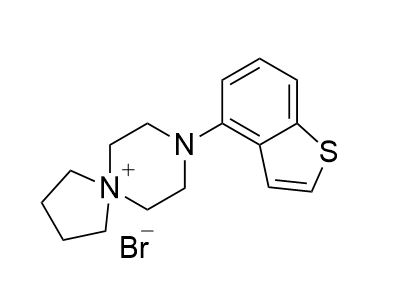 依匹哌唑雜質(zhì)10（帶溴鹽）,8-(benzo[b]thiophen-4-yl)-5,8-diazaspiro[4.5]decan-5-ium bromide