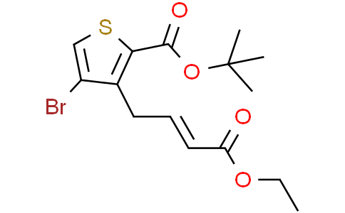 tert-butyl (E)-4-bromo-3-(4-ethoxy-4-oxobut-2-en-1-yl)thiophene-2-carboxylate