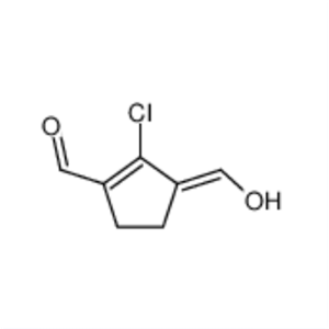 2-chloro-3-(hydroxymethylene)cyclopent-1-enecarbaldehyde,2-chloro-3-(hydroxymethylene)cyclopent-1-enecarbaldehyde