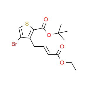 tert-butyl (E)-4-bromo-3-(4-ethoxy-4-oxobut-2-en-1-yl)thiophene-2-carboxylate