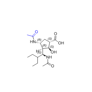 帕拉米韦杂质16,(1S,2S,3R,4R)-4-acetamido-3-((S)-1-acetamido-2-ethylbutyl)-2-hydroxycyclopentane-1-carboxylic acid